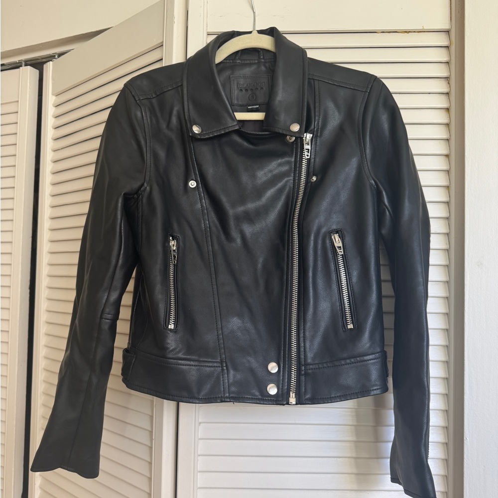 Blank NYC Black Faux Leather Moto Jacket